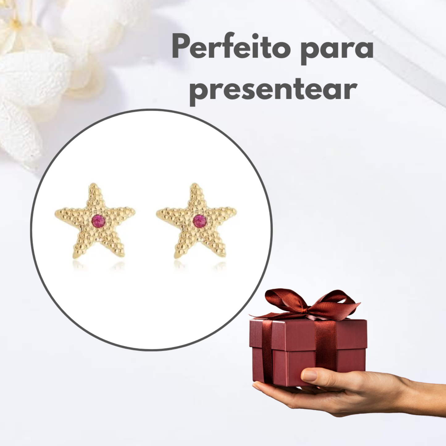 Brincos Infantis Estrelinha do Mar