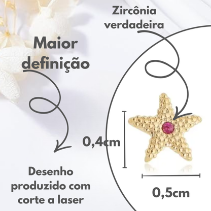 Brincos Infantis Estrelinha do Mar