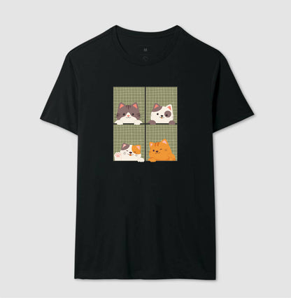 Camiseta Cats na Janela