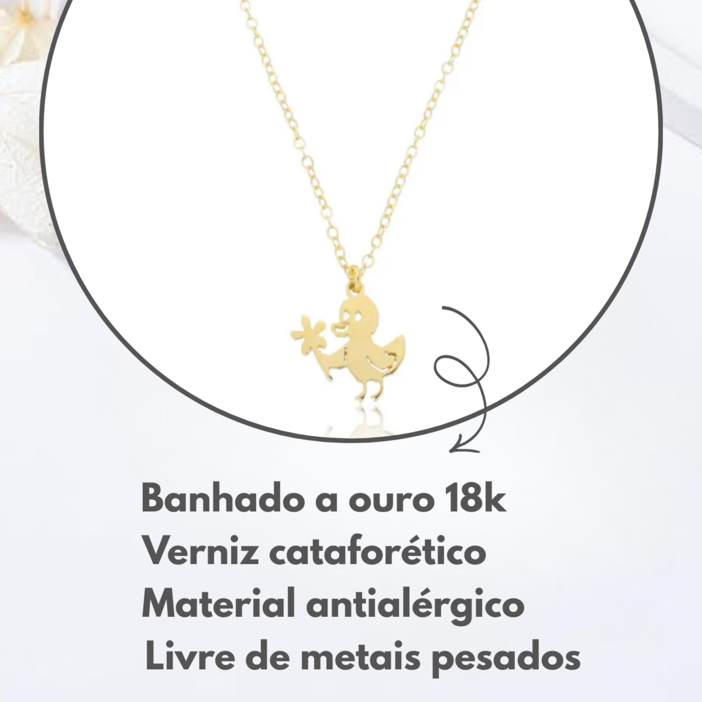 Colar Infantil Uma Linda Flor para Você