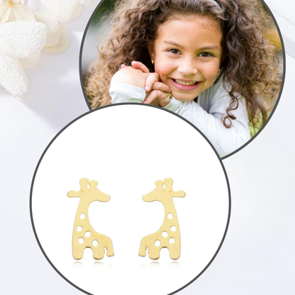 Brincos Infantis Girafinhas com Manchinhas