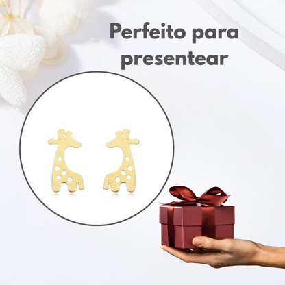 Brincos Infantis Girafinhas com Manchinhas