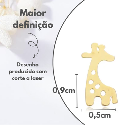 Brincos Infantis Girafinhas com Manchinhas