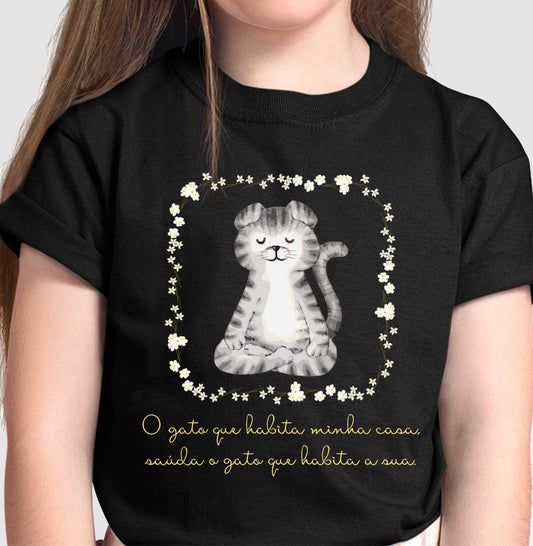 Camiseta Gato Namastê