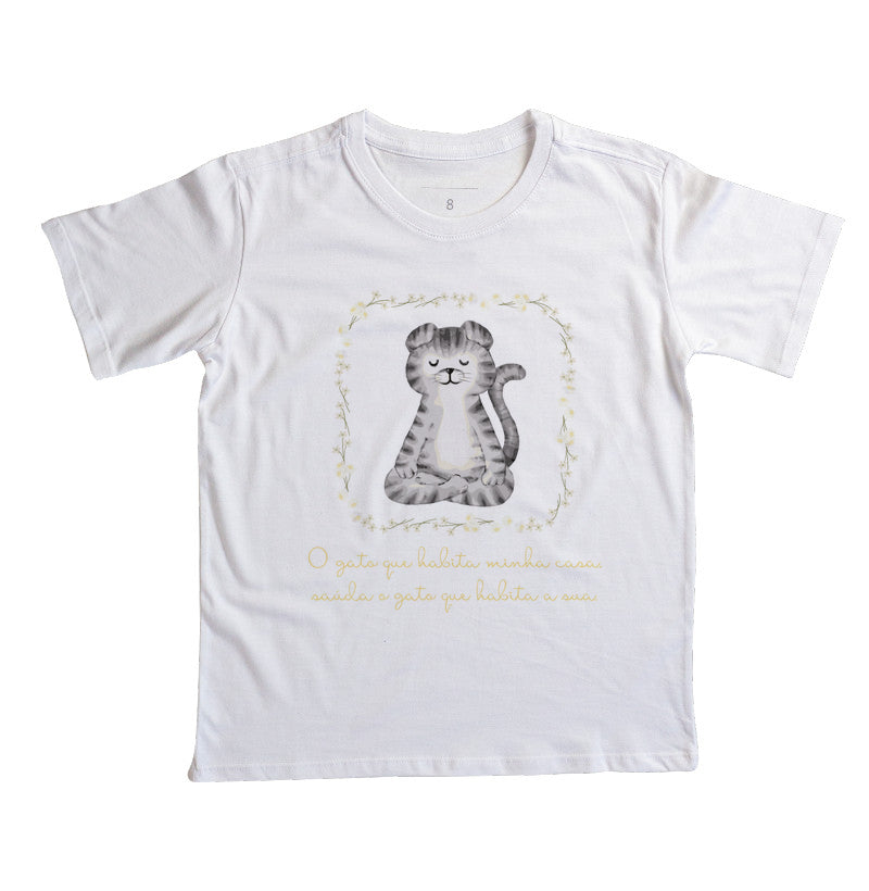 Camiseta Gato Namastê