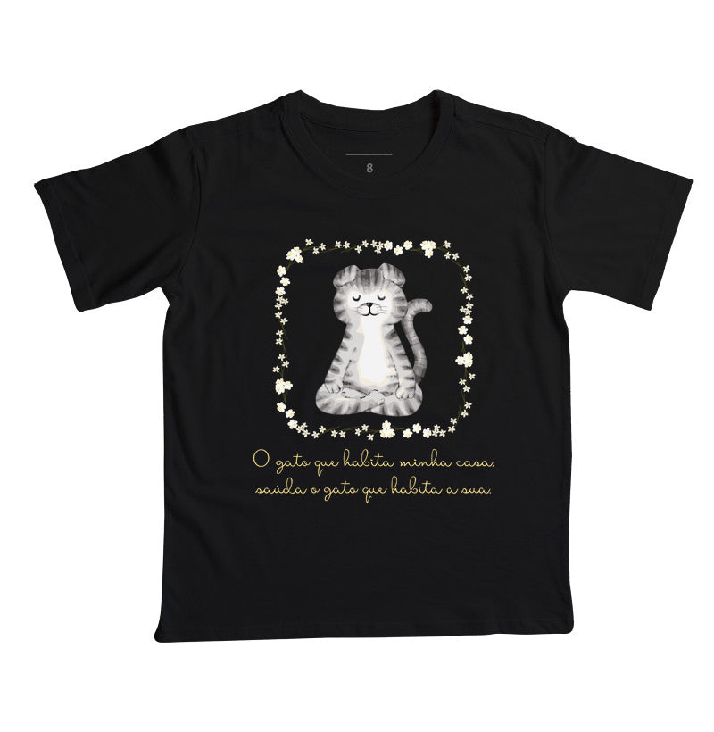 Camiseta Gato Namastê