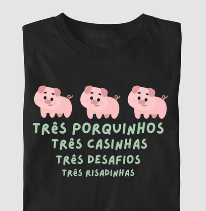 Camiseta Os três porquinhos