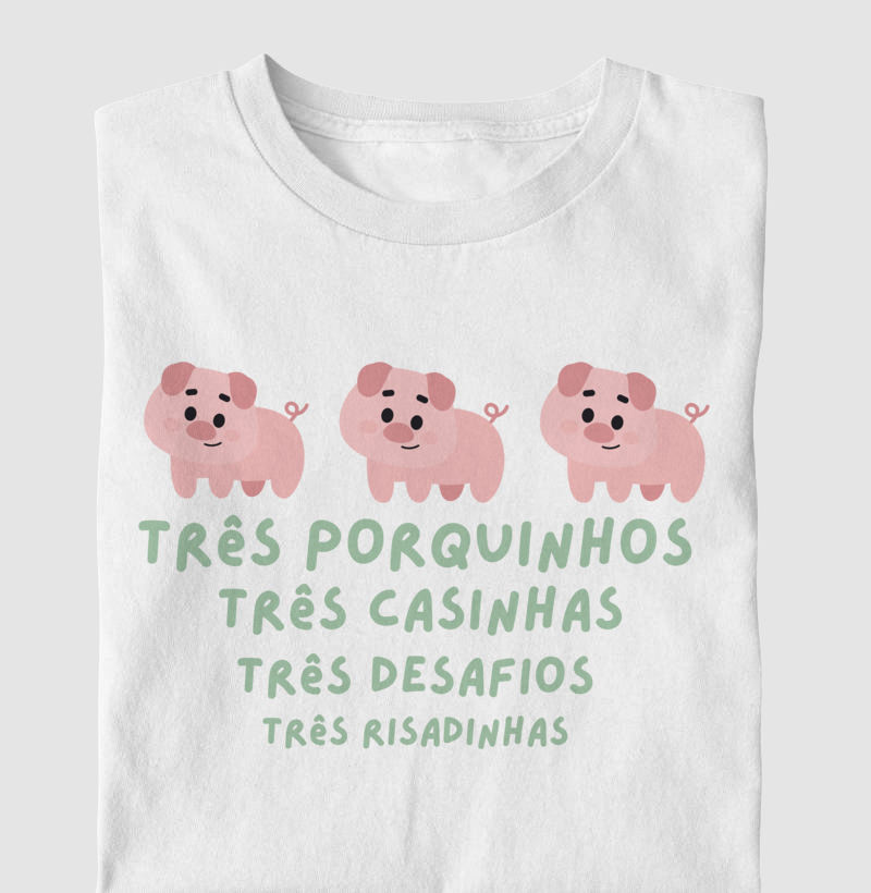 Camiseta Os três porquinhos