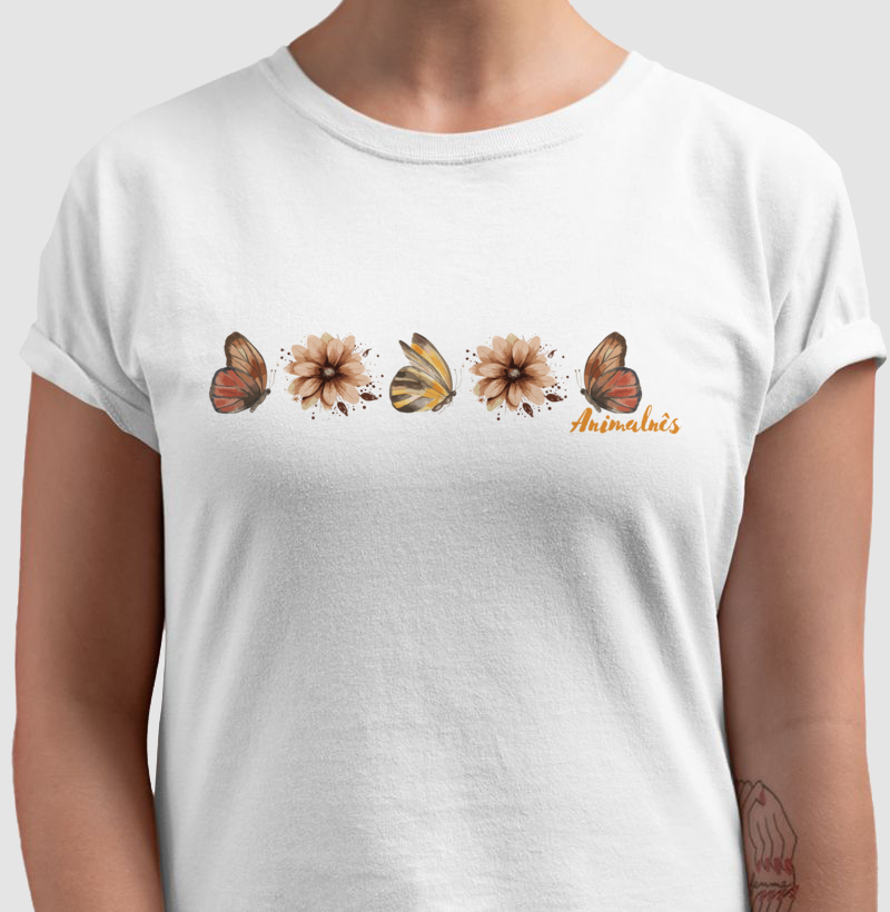 Camiseta Borboletas & Flores