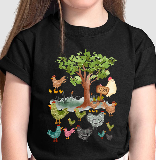 Camiseta Galinhas na Fazenda