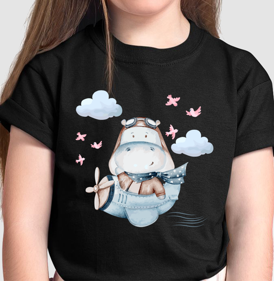 Camiseta Hipopótamo nas Nuvens
