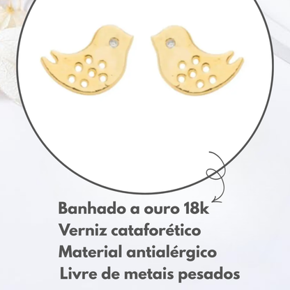 Brincos Infantis Pássaro