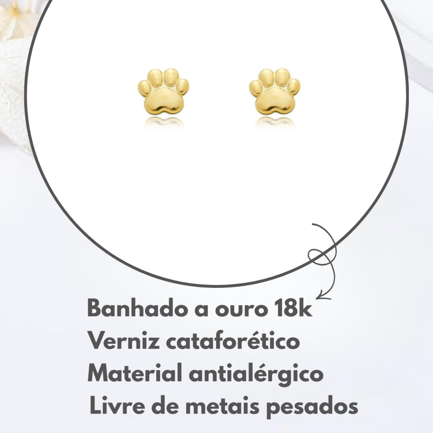 Brincos Infantis Patinhas