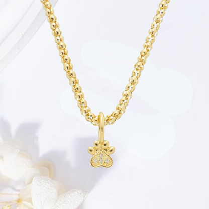 Colar Adulto Pipoca com Pingente de Pata