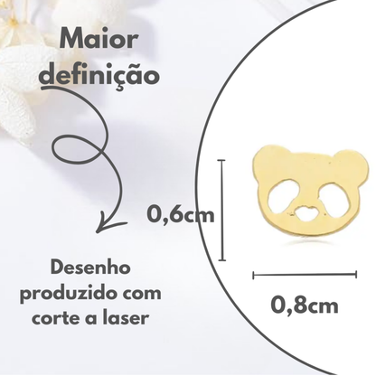 Brincos Infantis Carinha de Panda