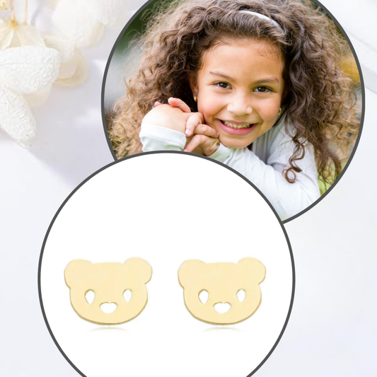 Brincos Infantis Carinha de Urso